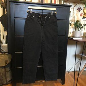 High-Waisted Black Jeans